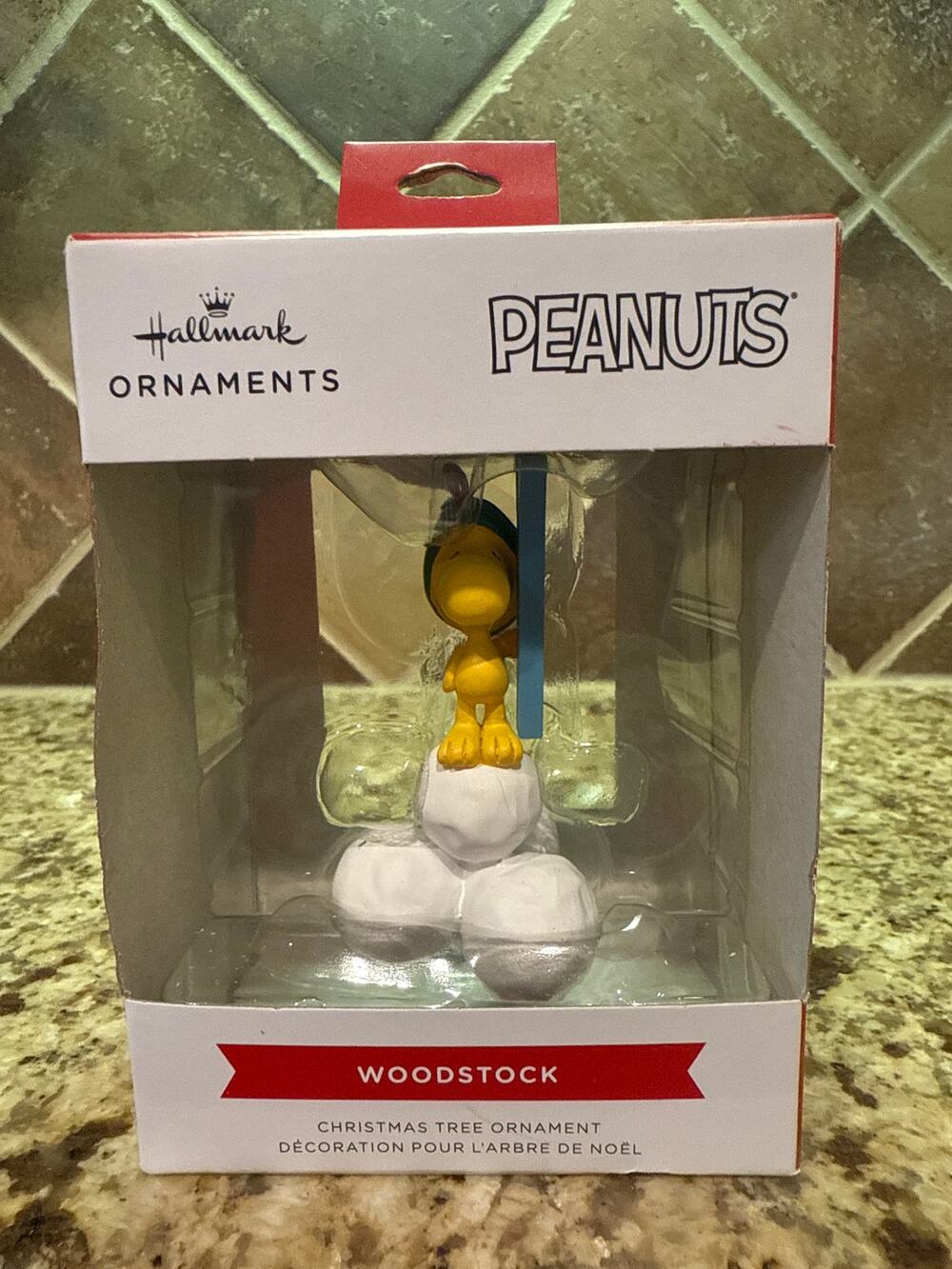 New Hallmark Peanuts Ornament Woodstock On Snowballs 2024 Christmas Snoopy